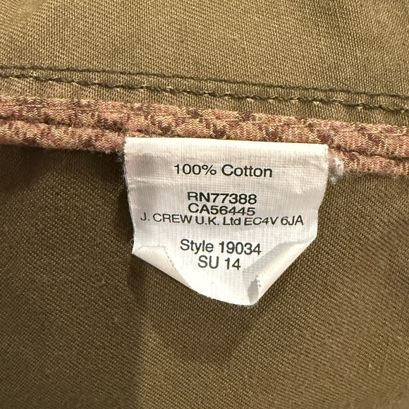 J. Crew Downtown Field Utility Chore Barn Jacket Wax Coated Army Green XS - Picture 6 of 7